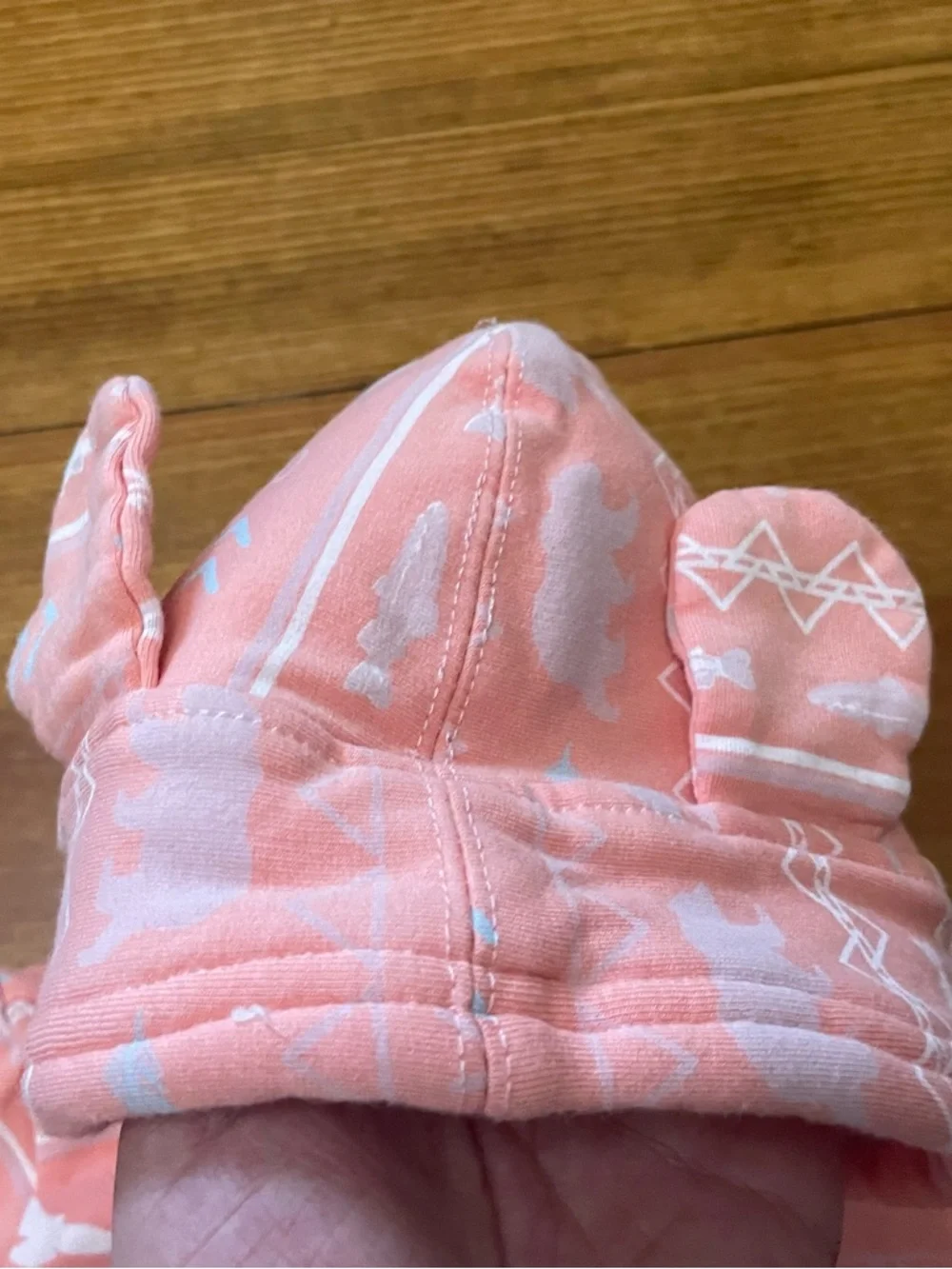 Kickee Pants Coral Fleece Coverall w Sherpa-Lined Hood & Ears Size Newborn